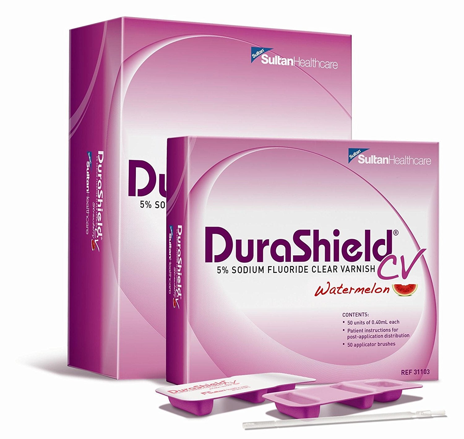 Sultan 31103 DuraShield CV Clear 5% Varnish Watermelon 50/Bx Sultan 31103 DuraShield CV Clear 5% Varnish Watermelon 50/Bx